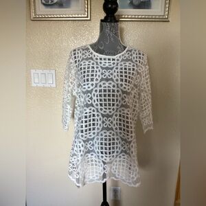 Beulah Embroidered Lace Swim Coverup WORN ONCE
